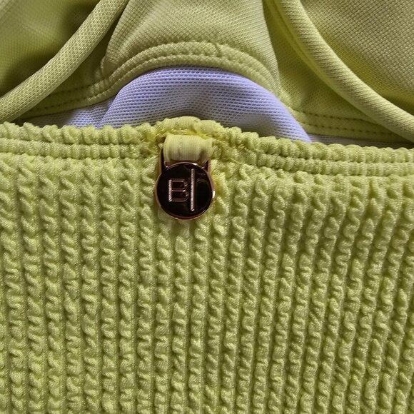 Bleu by Rod Beattie Women's Square-Neck One-Piece Swimsuit In Chartreuse Size 8 - Picture 8 of 11